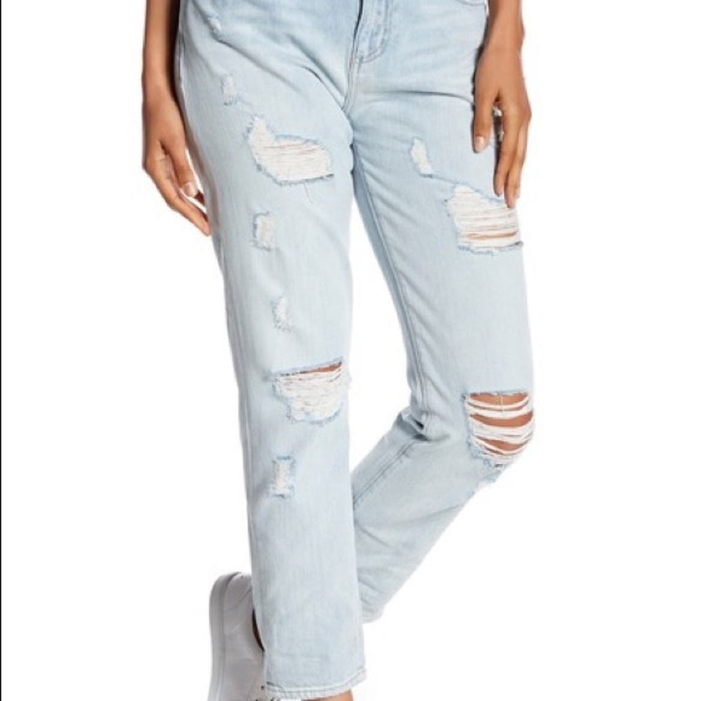 Lucky Brand sienna slim boyfriend ripped jeans 28